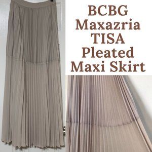 BCBGMaxAzria TISA Maxi Skirt LT STONE Size Small